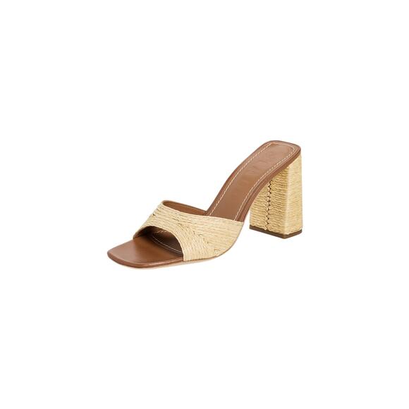 Staud 'Sloane' Beige Raffia Heels Size 10.5 - Picture 1 of 6